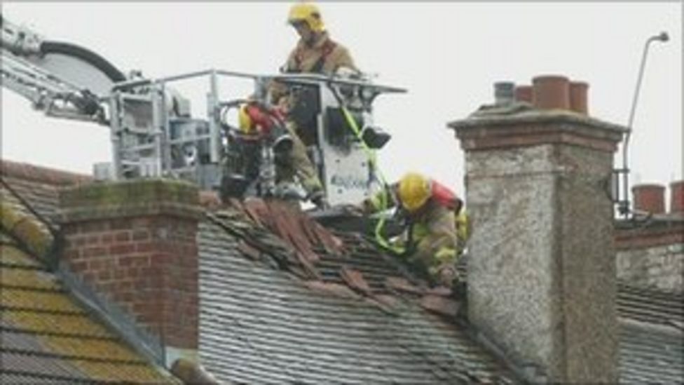 Bognor homes damaged as storm hits town BBC News