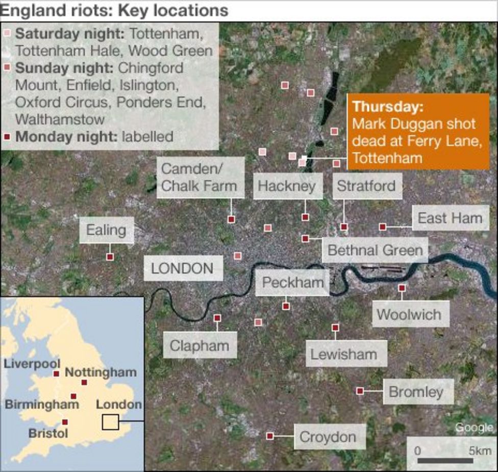 Further riots in London as violence spreads across England BBC News