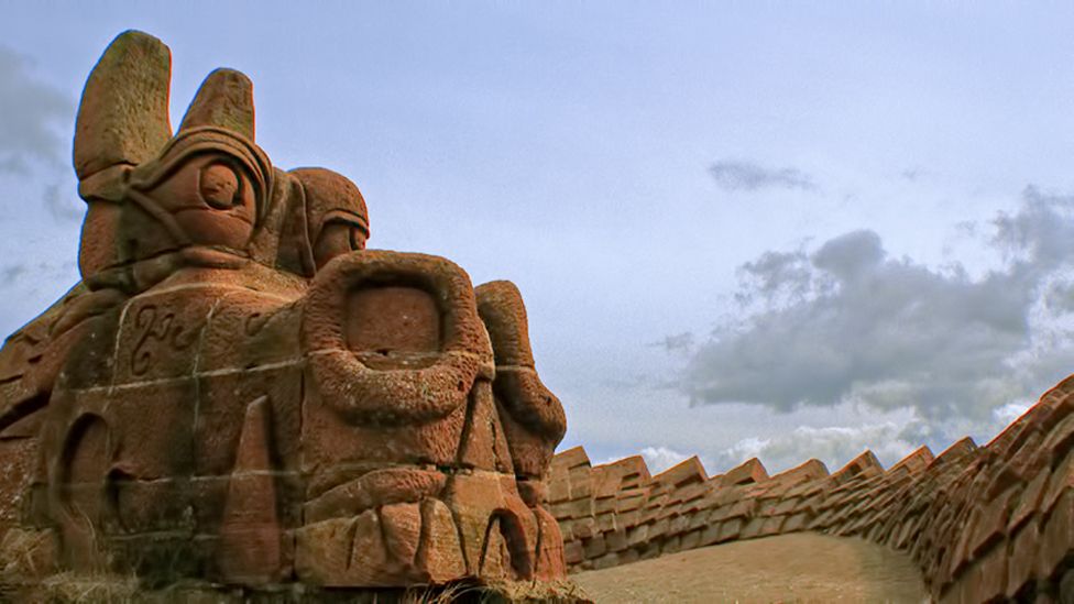 Dragon Sculpture at Irvine beach