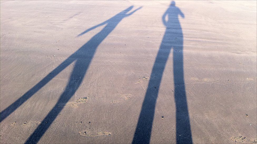 Shadows on Prestwick beach
