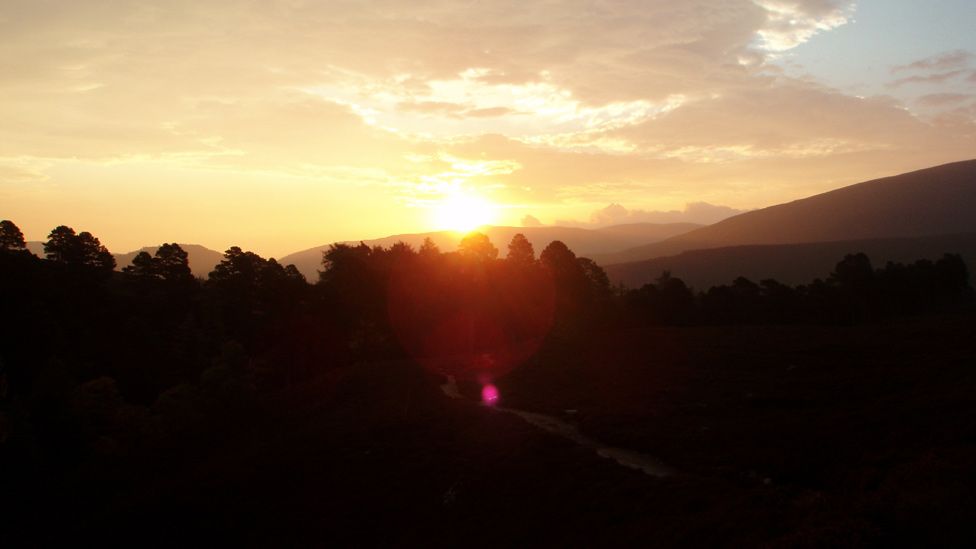 Sunrise near Linn of Quoich, west of Braemar