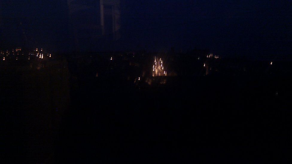 6.41am yr olygfa gan @Sigldigwt o Aberystwyth bore Llun