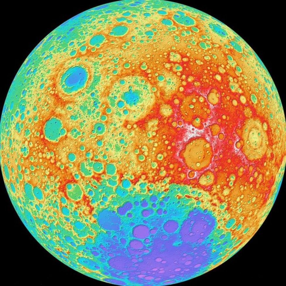 Nasa releases sharpest ever Moon elevation map - BBC News