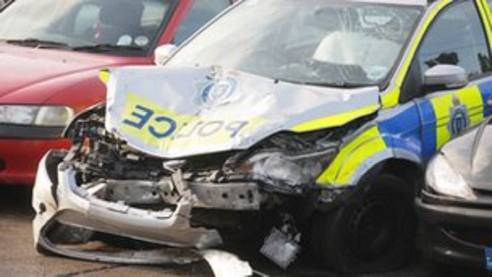 Girls injured in police car crash at Fishbourne in Sussex BBC News
