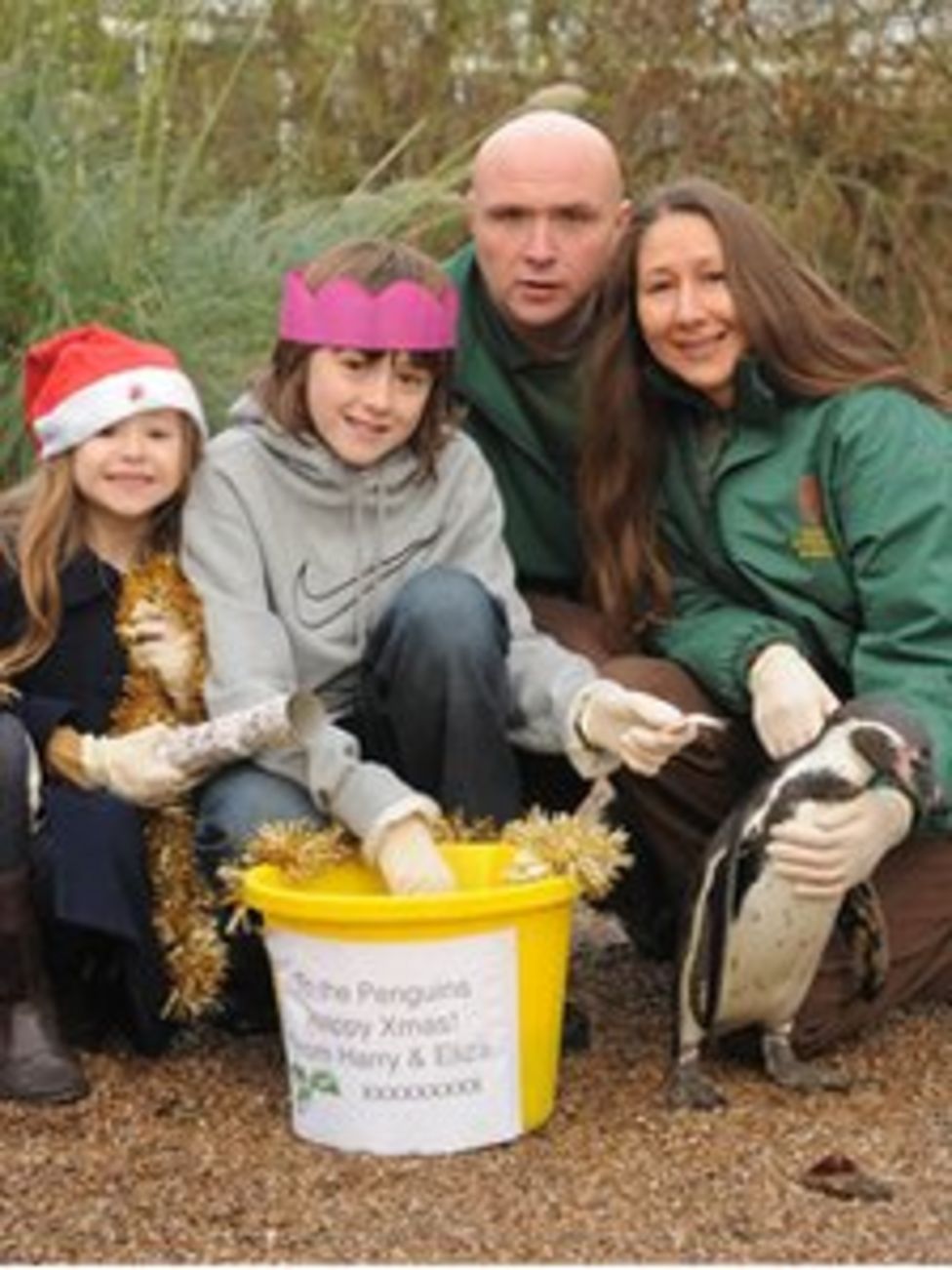 Feeding Dudley Zoo's animals on Christmas Day BBC News
