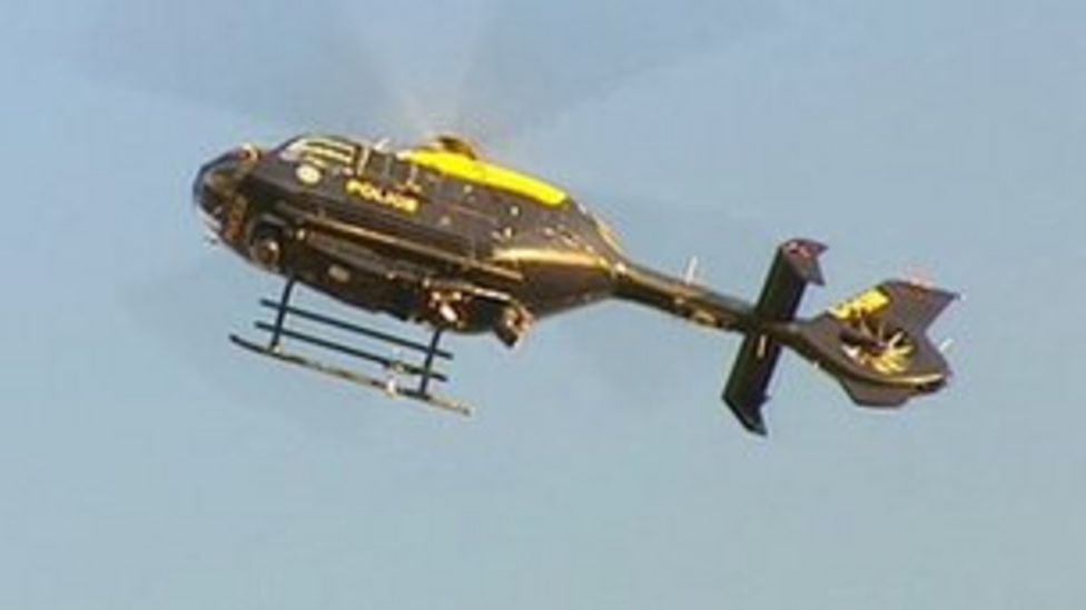 Youths 'shone laser' at police helicopter BBC News