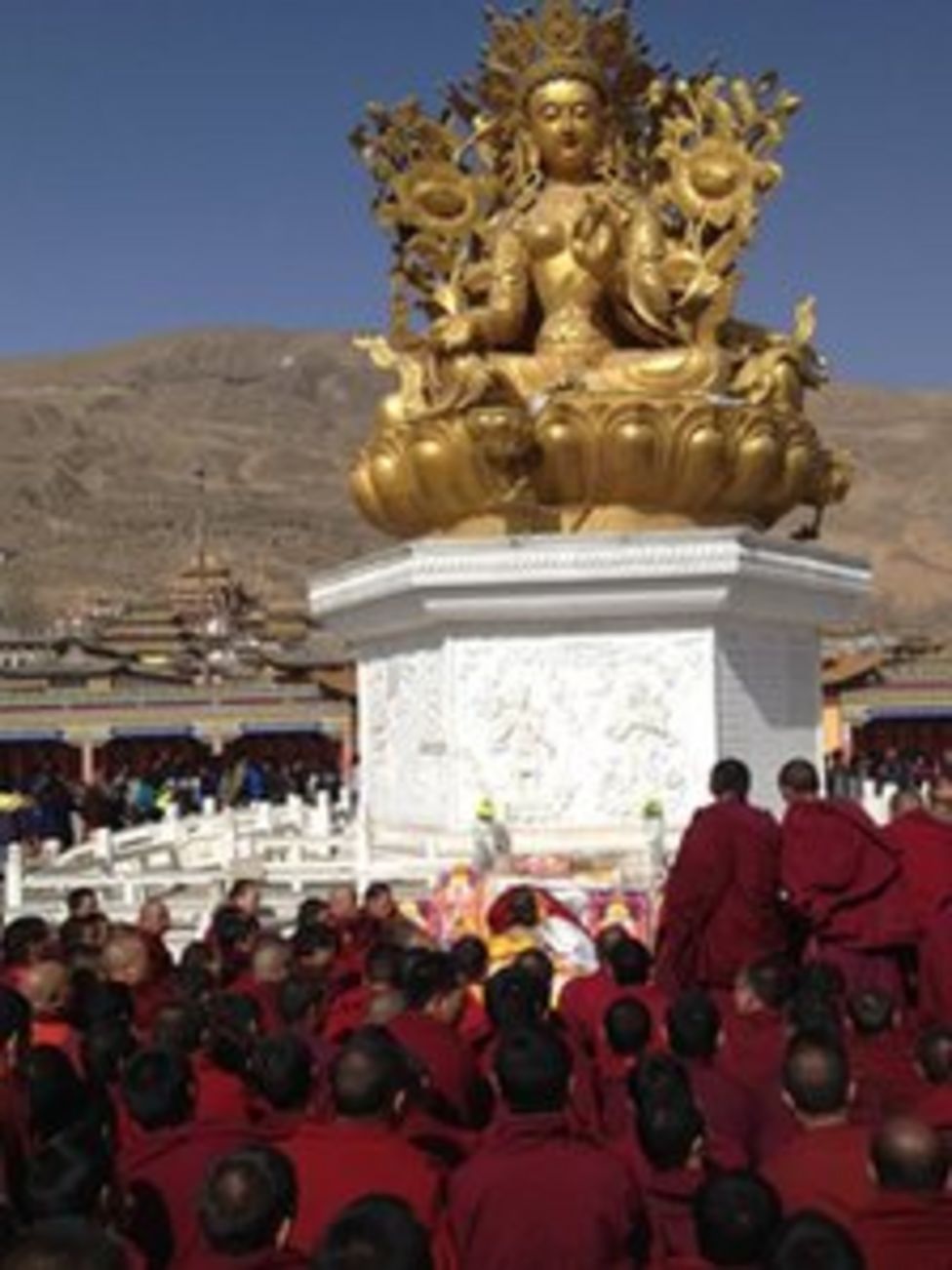 Tibetan protests Qinghai immolation sparks mass protest BBC News