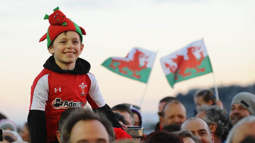 The Welsh Rugby Union says about 8,000 supporters turned up at Cardiff Bay
