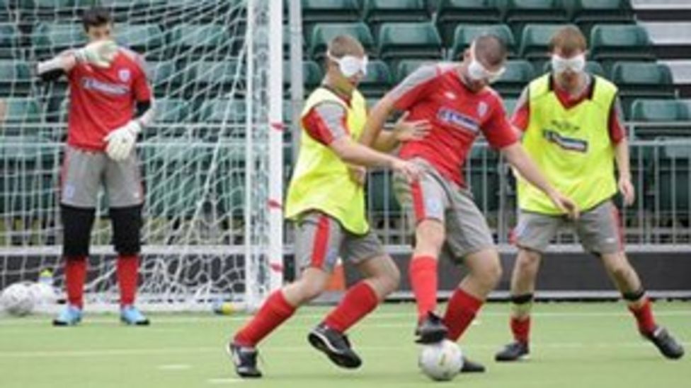Blind football Cardiff City Community Foundation begin sessions BBC News