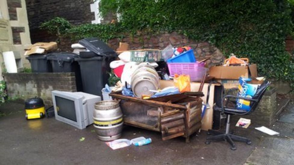 Bristol students 'dumped rubbish' complaints rise BBC News