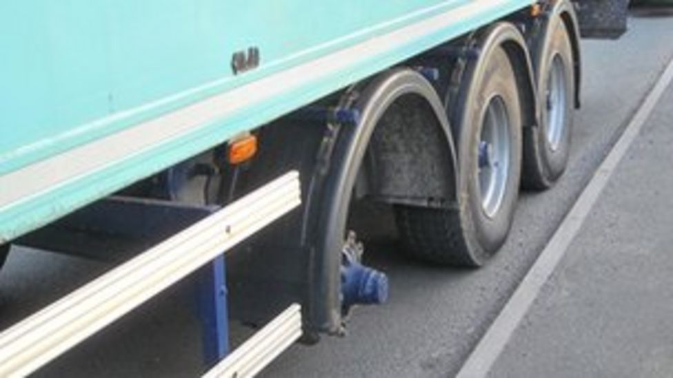 Trucker who drove miles after losing wheel fined BBC News