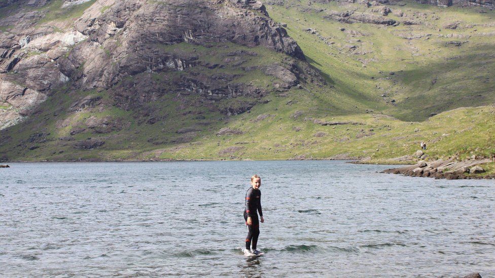 Boy at Loch Coruisk