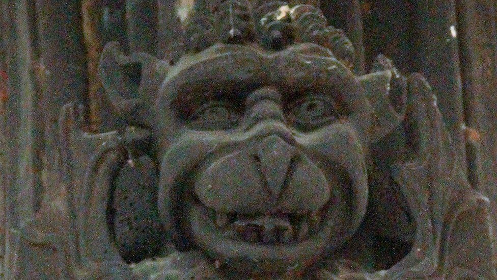 Demon sculpture at St Clement, Outwell