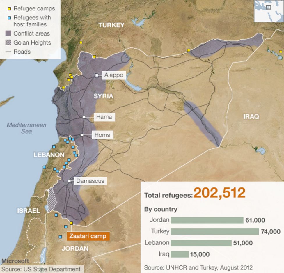 Dust and memories of death in Jordan's Zaatari camp BBC News