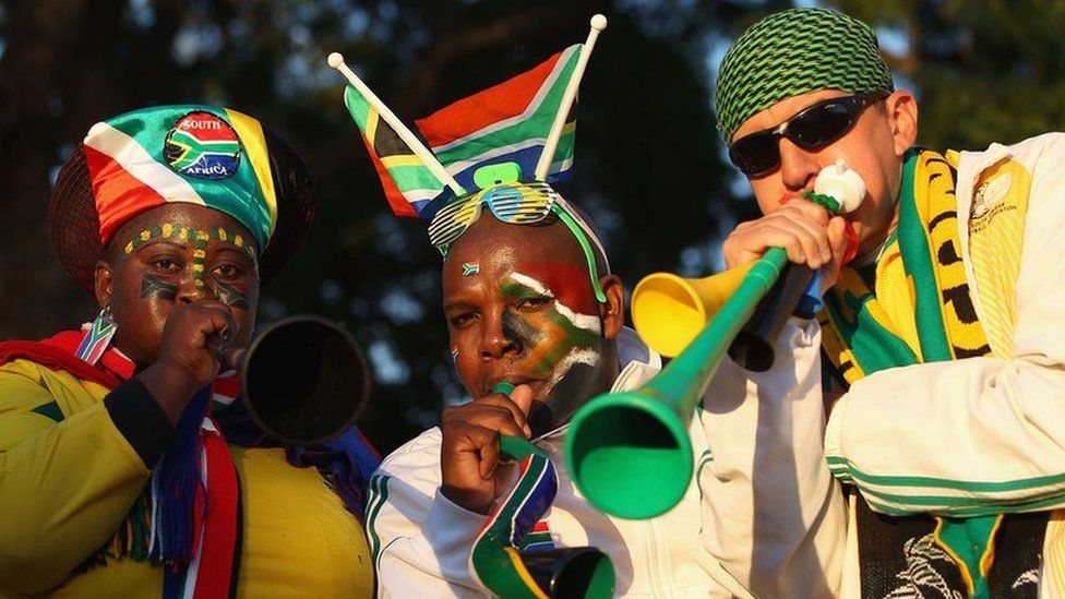 South African fans during the 2010 World Cup