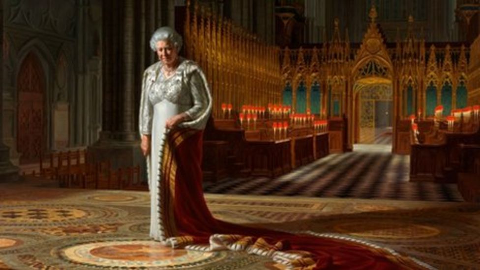 Queen Portrait Unveiled In Australia - BBC News