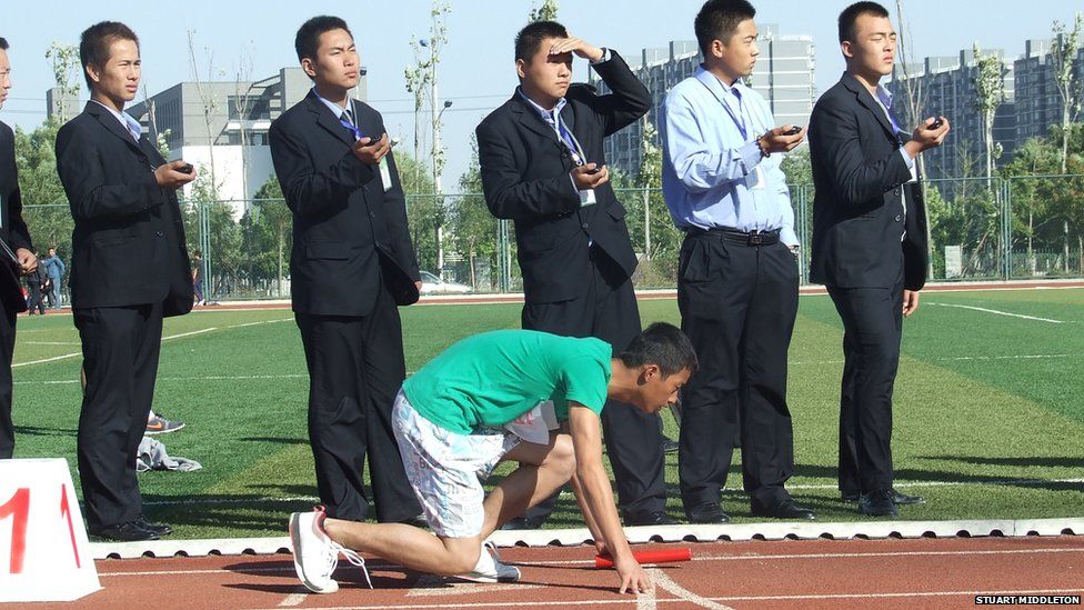 Timing an athletics meet