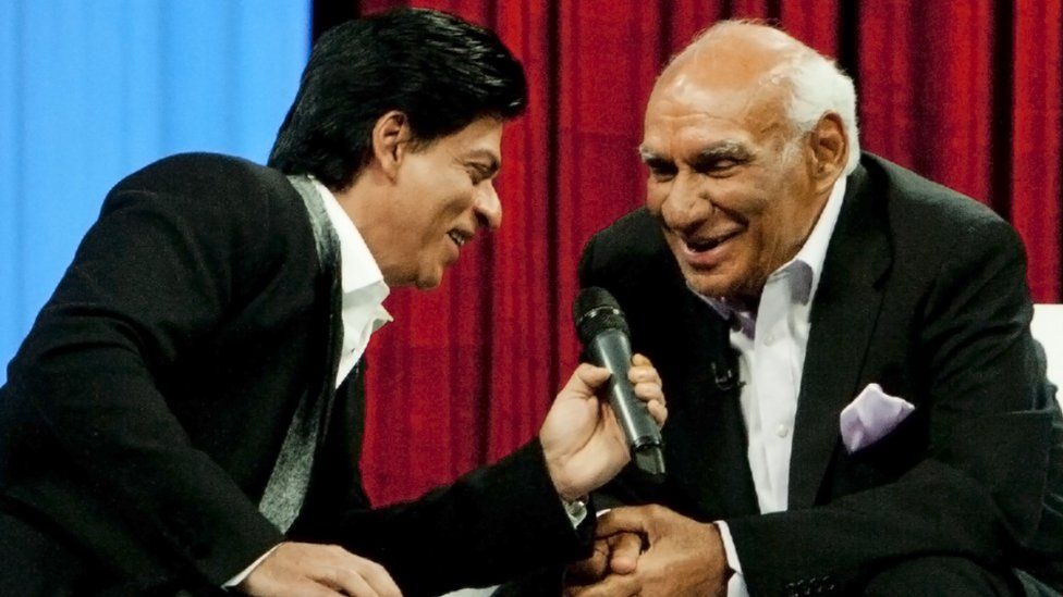 Yash Chopra with Shah Rukh Khan