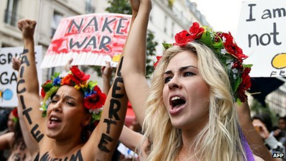 Ukraines Femen Topless Protests Help Feminist Cause Bbc News