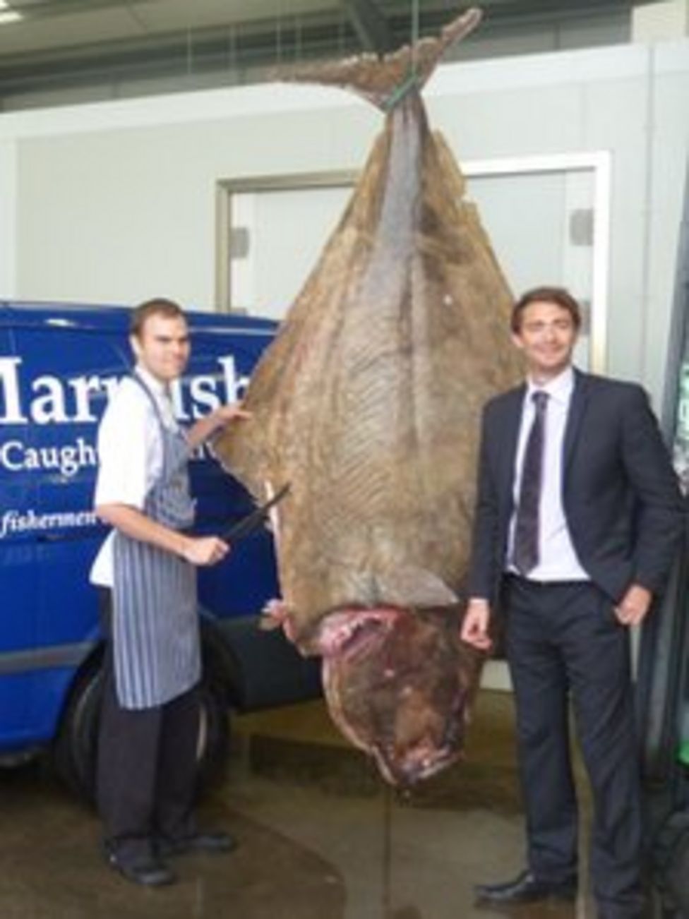Huge halibut to feed more than 1,000 Cambridgeshire diners BBC News