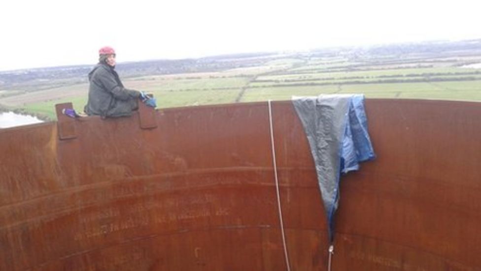 West Burton power station on track despite protest BBC News