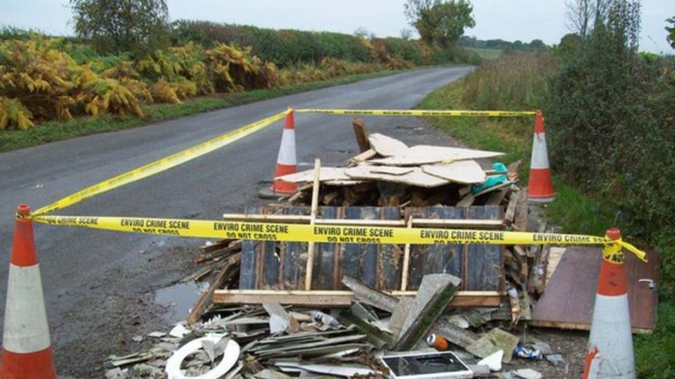 Asbestos found dumped in Derbyshire lane BBC News