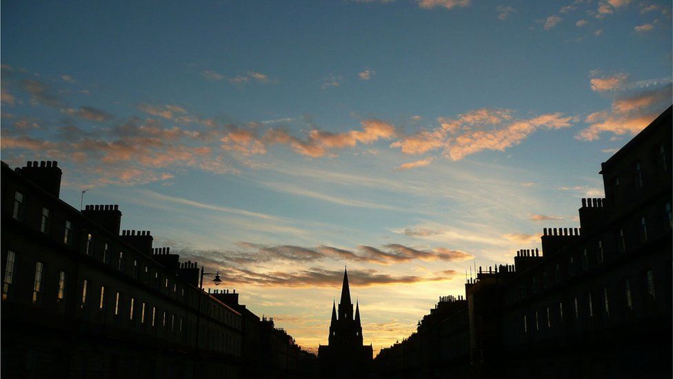 Sunset over Edinburgh