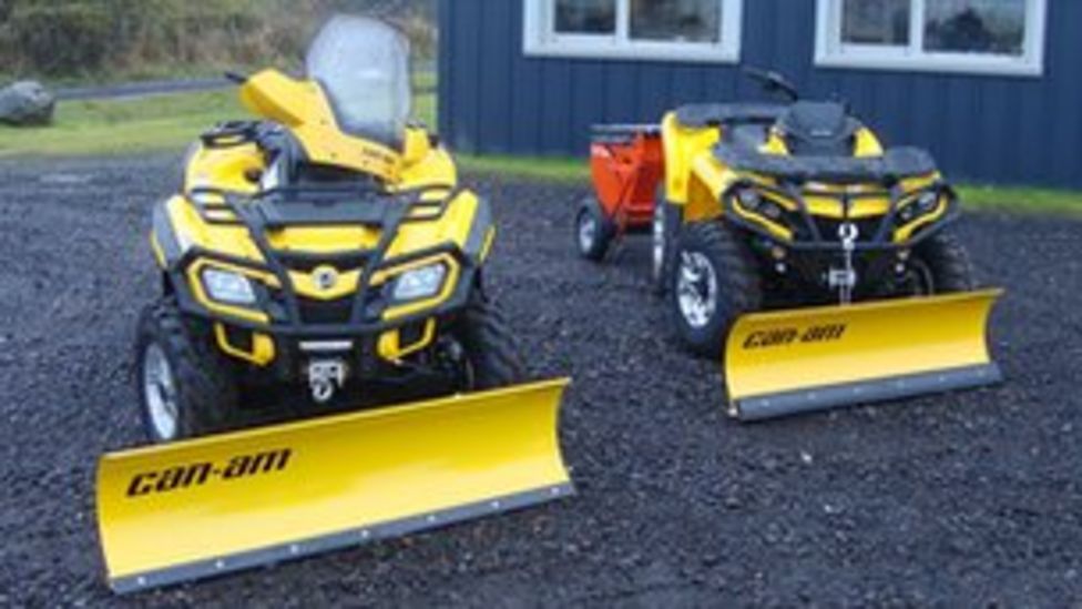 Perth and Kinross buys quads bikes to clear footpaths of snow BBC News