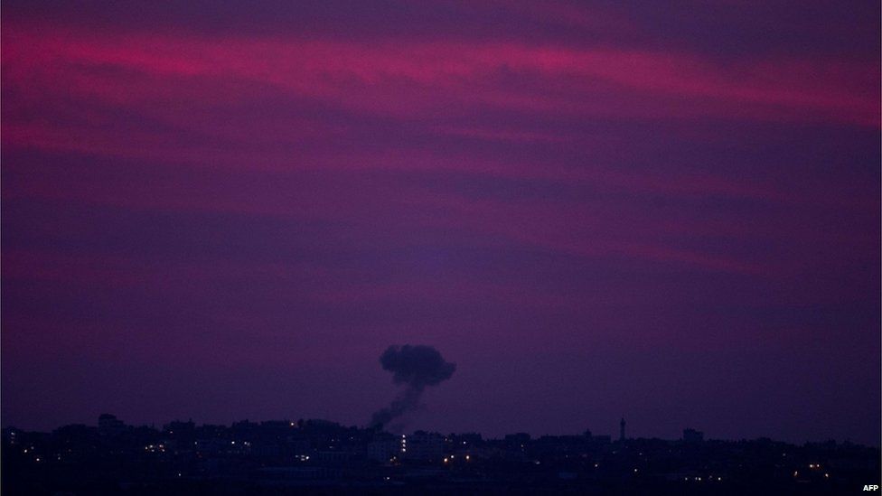 Smoke over Gaza, 16 November 2012