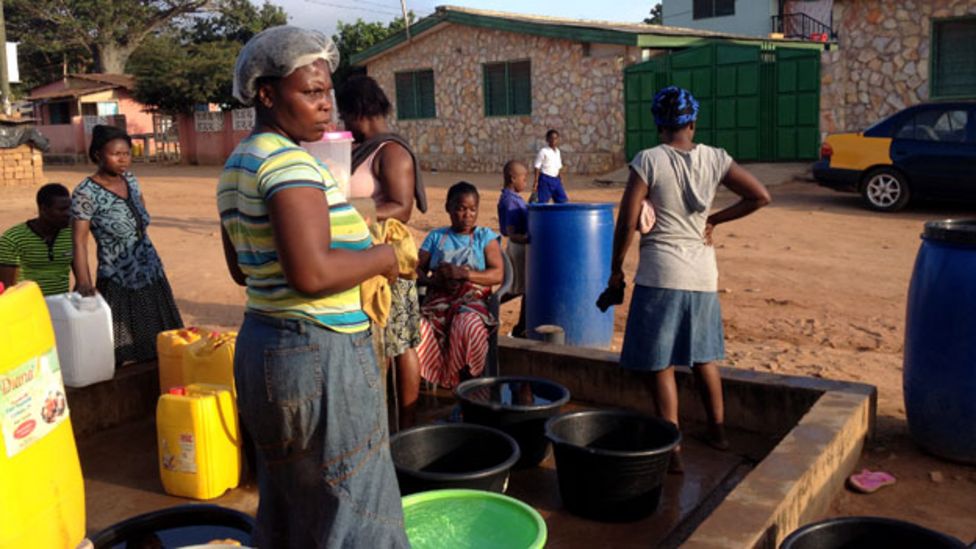 The mixed blessing of running water in a Ghanaian village BBC News