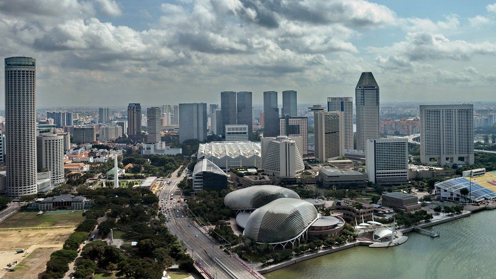 Singapore financial district - file pic