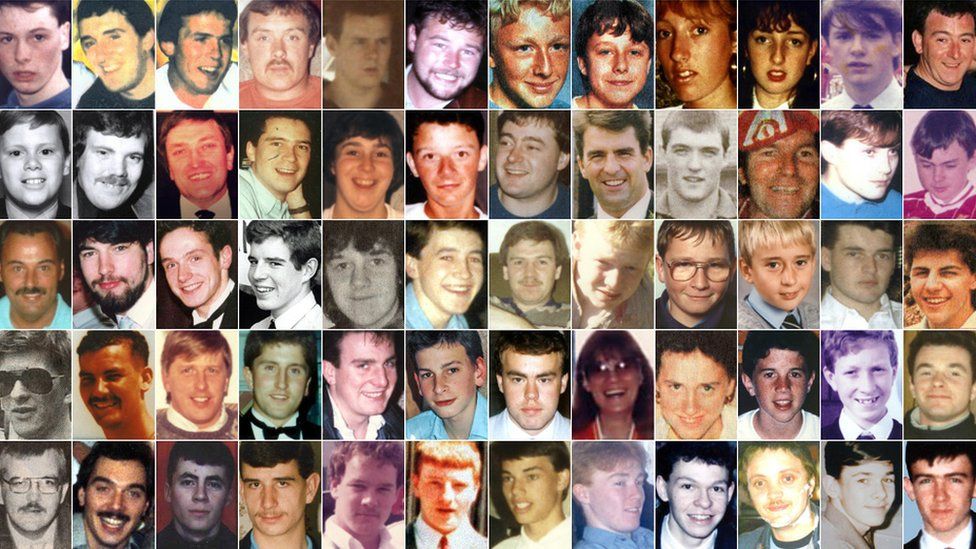 Some of the 96 Hillsborough victims (compilation of images courtesy of Liverpool Football Club)