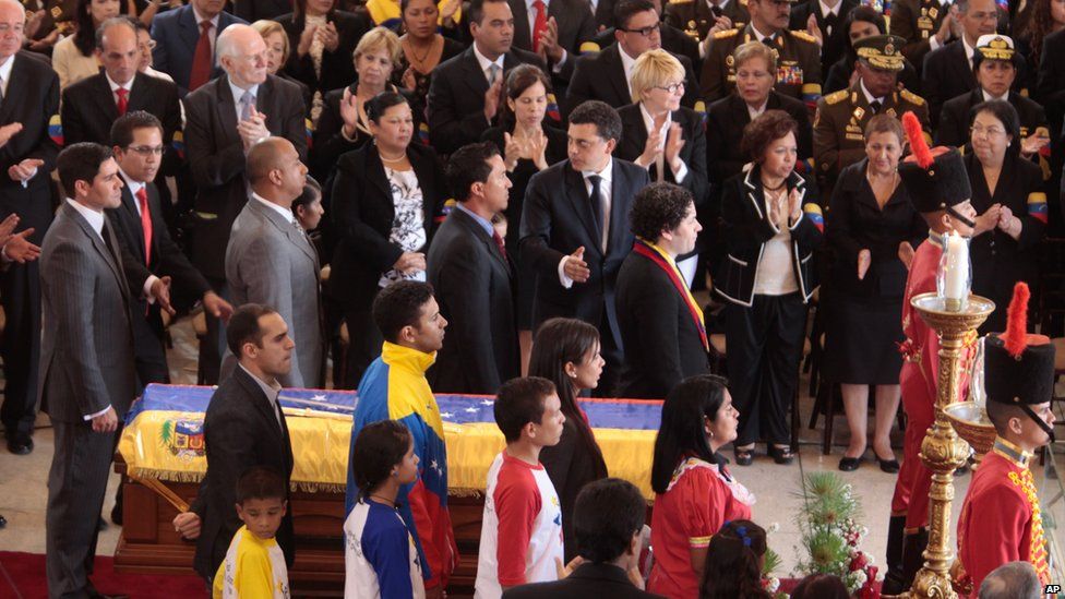 In pictures Hugo Chavez funeral BBC News