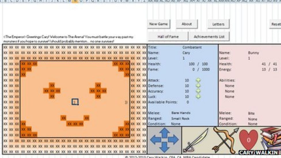 Excel Spreadsheets Turned Into Video Game Bbc News