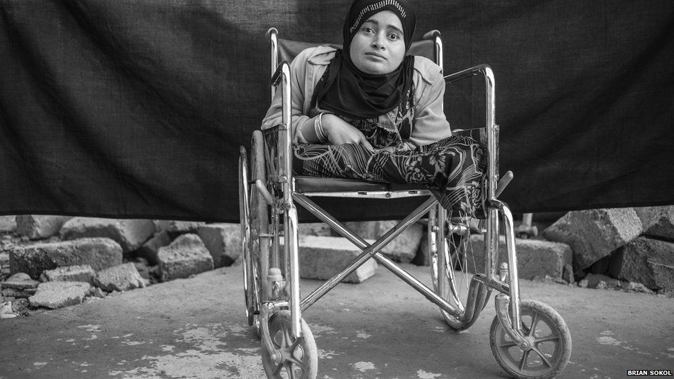 Alia, 24, in Domiz refugee camp in Iraqi Kurdistan