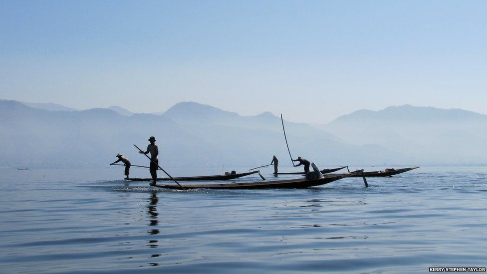 Fishermen on Lake Inle in Burma