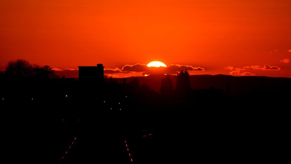 Sunset over Airdrie