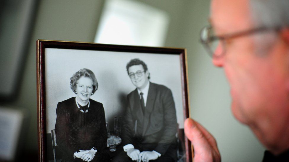 As well as this photograph of Mr Sharp with Margaret Thatcher, Mr Sharp has a picture of her in his bedroom