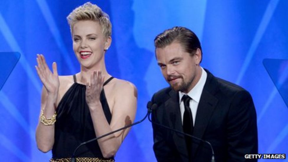 Dicaprio And Theron Celebrate Lawyer At Glaad Awards Bbc News 