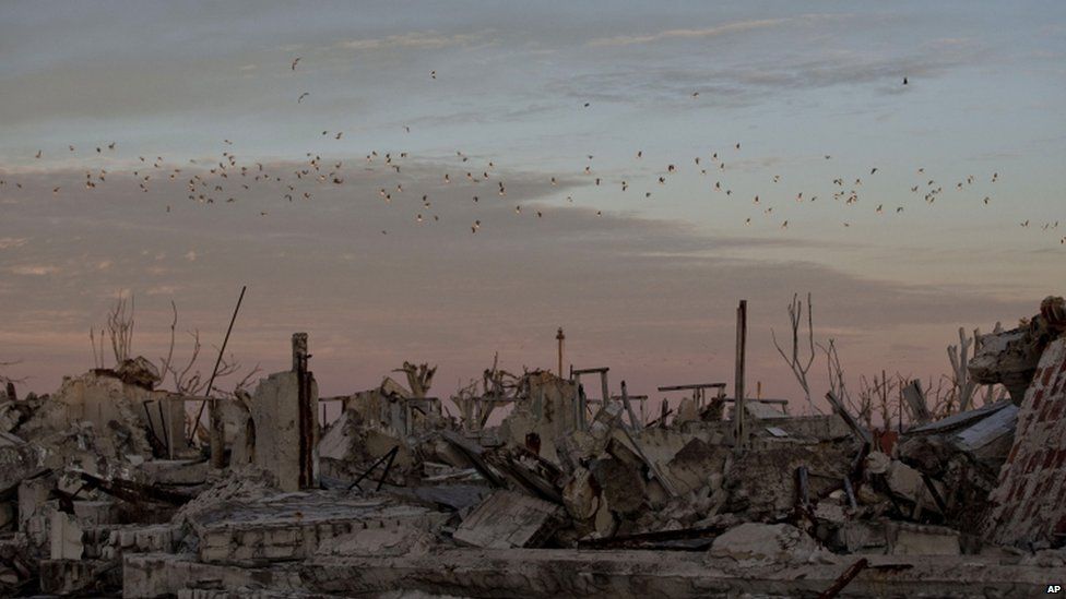 Ruins of Epecuen, Argentina, on 7 May 2013