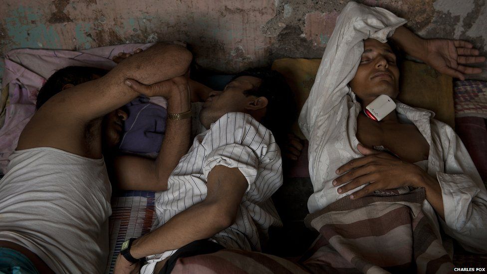 Masseurs resting at their home