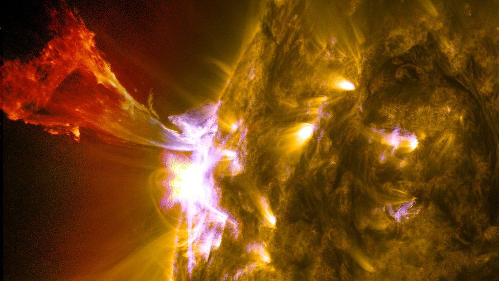 Solar filament and flare on 3 May 2013