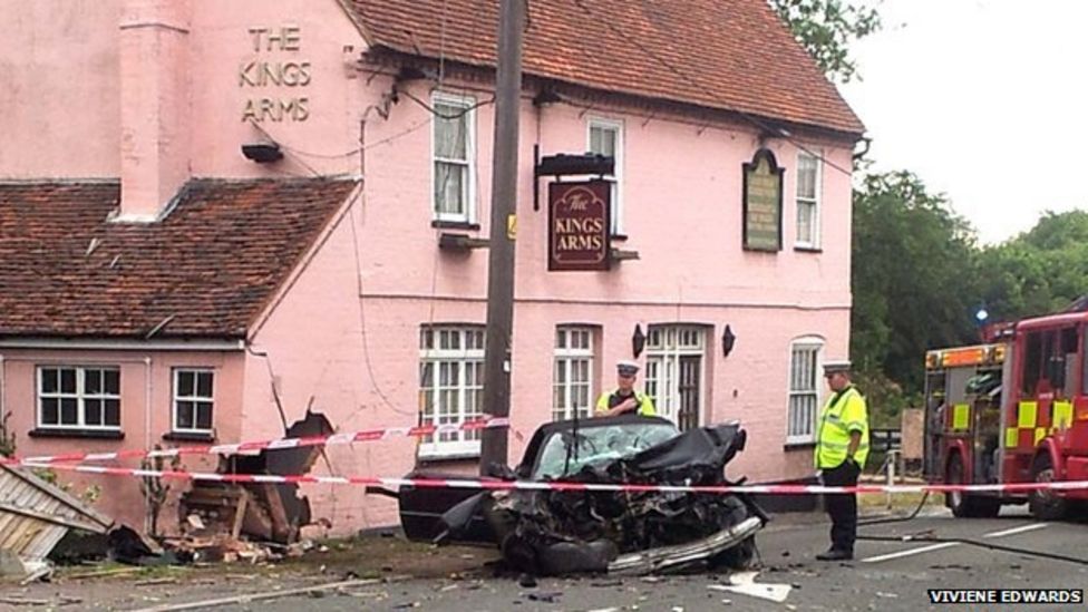 Lawford Kings Arms pub owner 'devastated' by crash BBC News