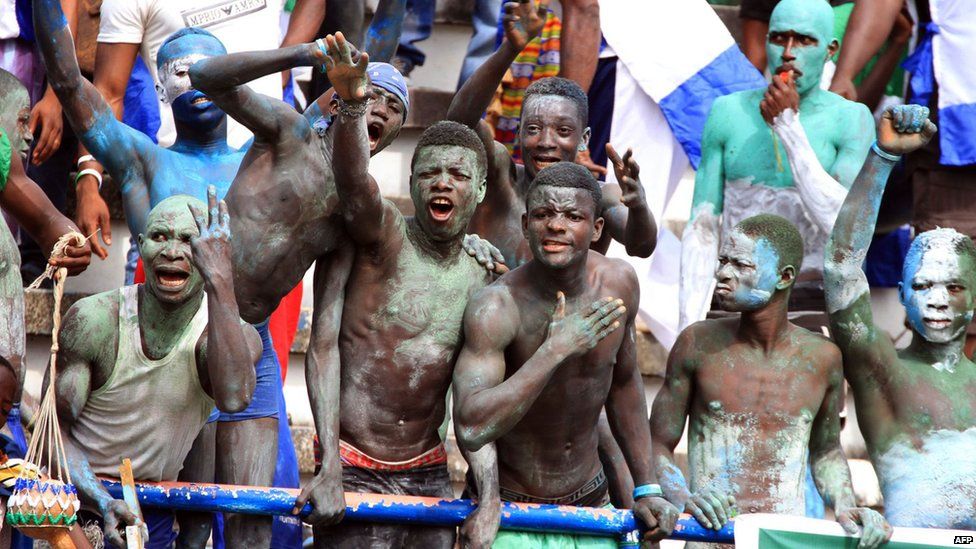 Sierra Leonean football fans in Freetown - Saturday 13 June 2013