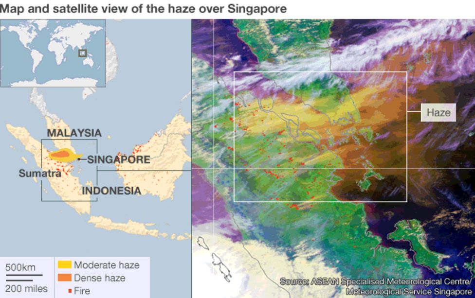 Singapore Haze Hits Record High From Indonesia Fires - Bbc News