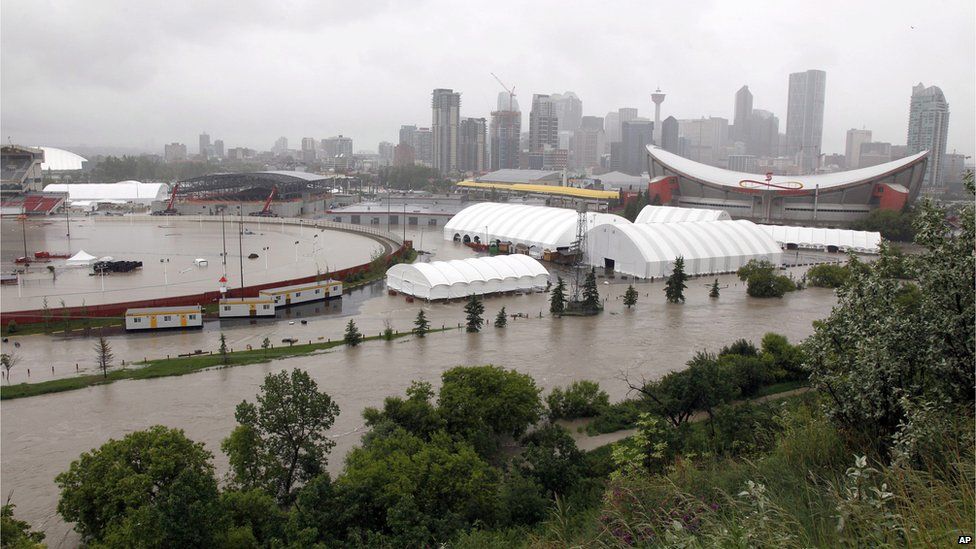 The Calgary Stampede grounds, 21 June 2013