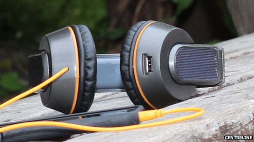 Solar headphones that charge mobiles seek funding BBC News