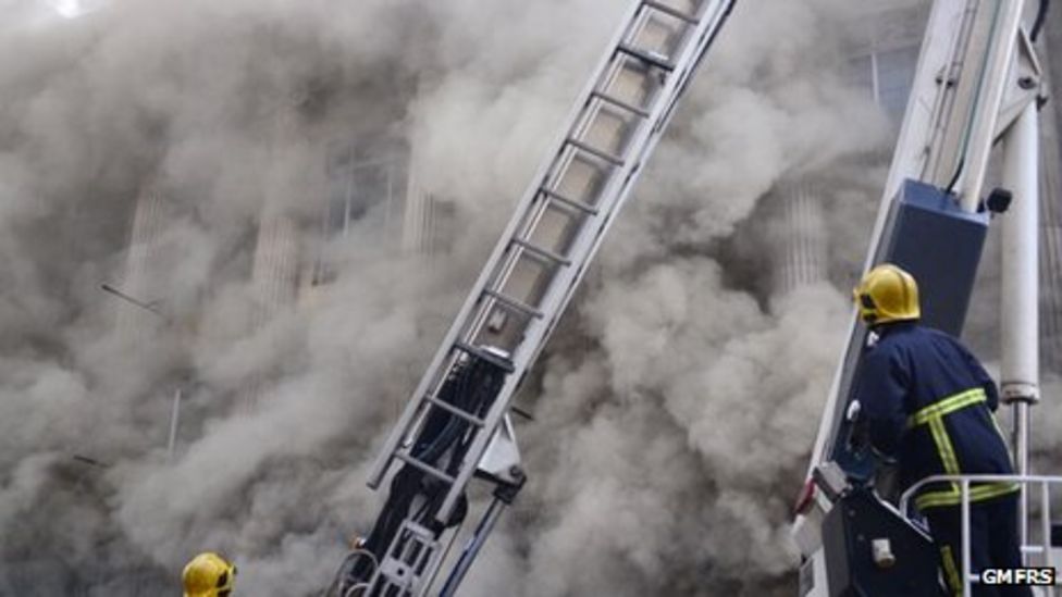 Shop store room fire breaks out in Manchester city centre BBC News