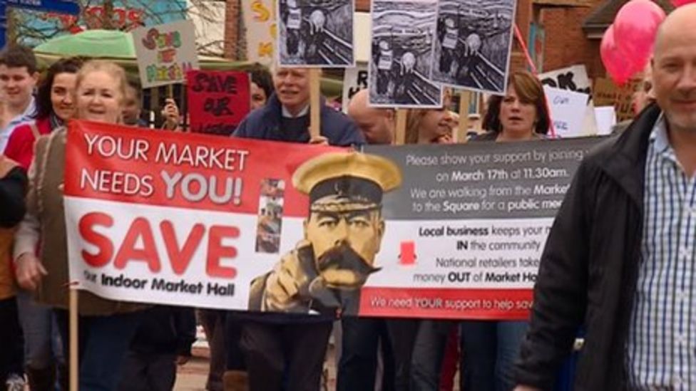 New look for £410,000 Market Harborough indoor market BBC News