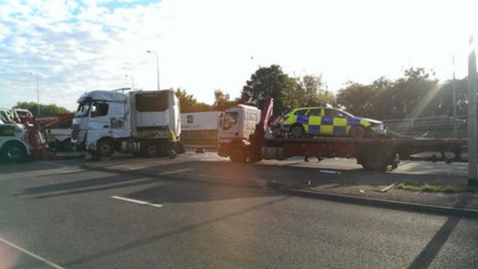 StokeonTrent A500 closed both ways after three crashes BBC News